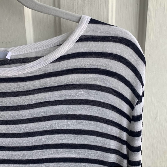 T BY ALEXANDER WANG Striped Rayon Linen Tee - Picture 5 of 7